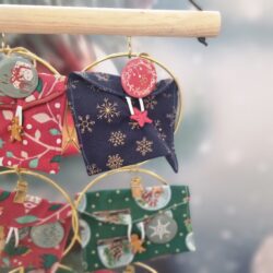Advent calendar with fabric pockets