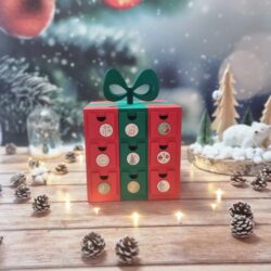 gift advent calendar, wooden advent calendar, customizable advent calendar, children's advent calendar, perpetual advent calendar