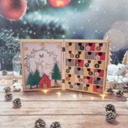 book advent calendar, wooden advent calendar, customizable advent calendar, children's advent calendar, perpetual advent calendar