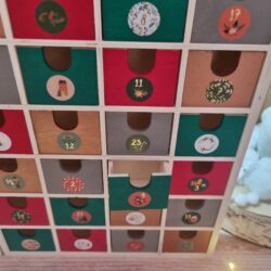 book advent calendar, wooden advent calendar, customizable advent calendar, children's advent calendar, perpetual advent calendar