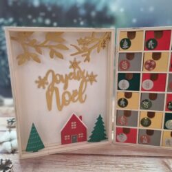book advent calendar, wooden advent calendar, customizable advent calendar, children's advent calendar, perpetual advent calendar