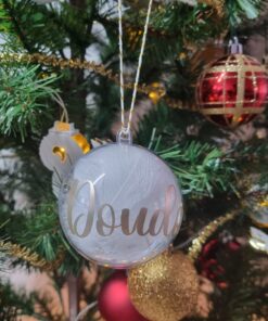 Personalized round Christmas ball 6cm, first name Christmas ball, child Christmas ball