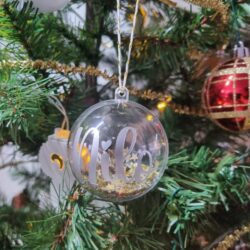 Personalized round Christmas ball 6cm, first name Christmas ball, child Christmas ball