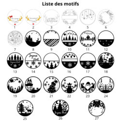 Personalized flat Christmas ball 8cm, first name Christmas ball, my first Christmas Christmas ball