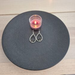 Boucles d'oreilles florales en bois 5