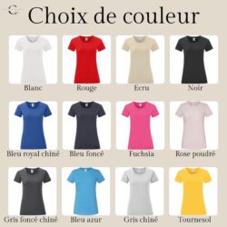 Personalized EVJF t-shirt choice of color round neck