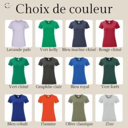 Personalized EVJF t-shirt choice of color round neck 1