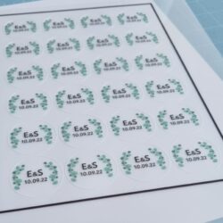 Etiquettes autocollantes personnalisées mariage
