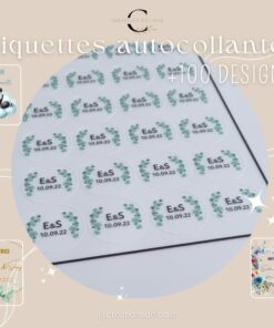 Etiquettes autocollantes personnalisées plus de 100 designs