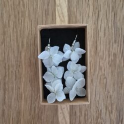boucles d'oreilles ambre boheme blanc