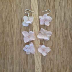 boucles d'oreilles ambre boheme rose clair