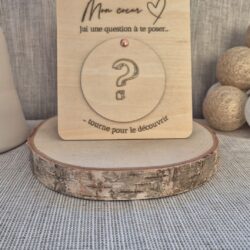 Personalized wooden sign with hidden message